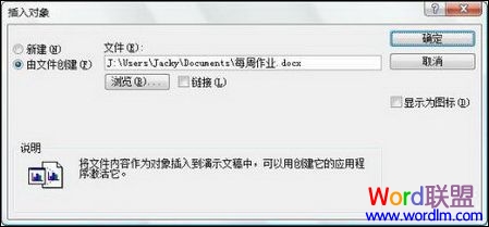 �����PowerPoint 2007�в���Word����